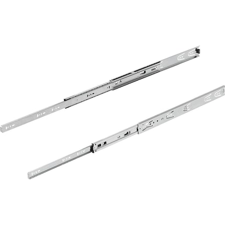 Kipp Telescopic Rail L=350 12, 7X45, Full Extension S=350, Fp=30, Steel Galvanized And Passivated, Side K1569.0350